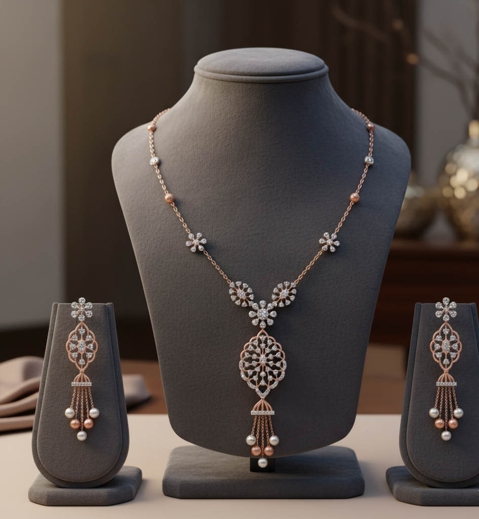 Morning Dew Flower Diamond Set