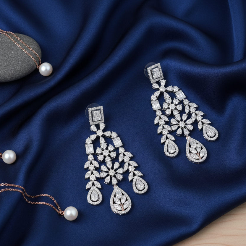 Sylvara Shine Diamond Danglers