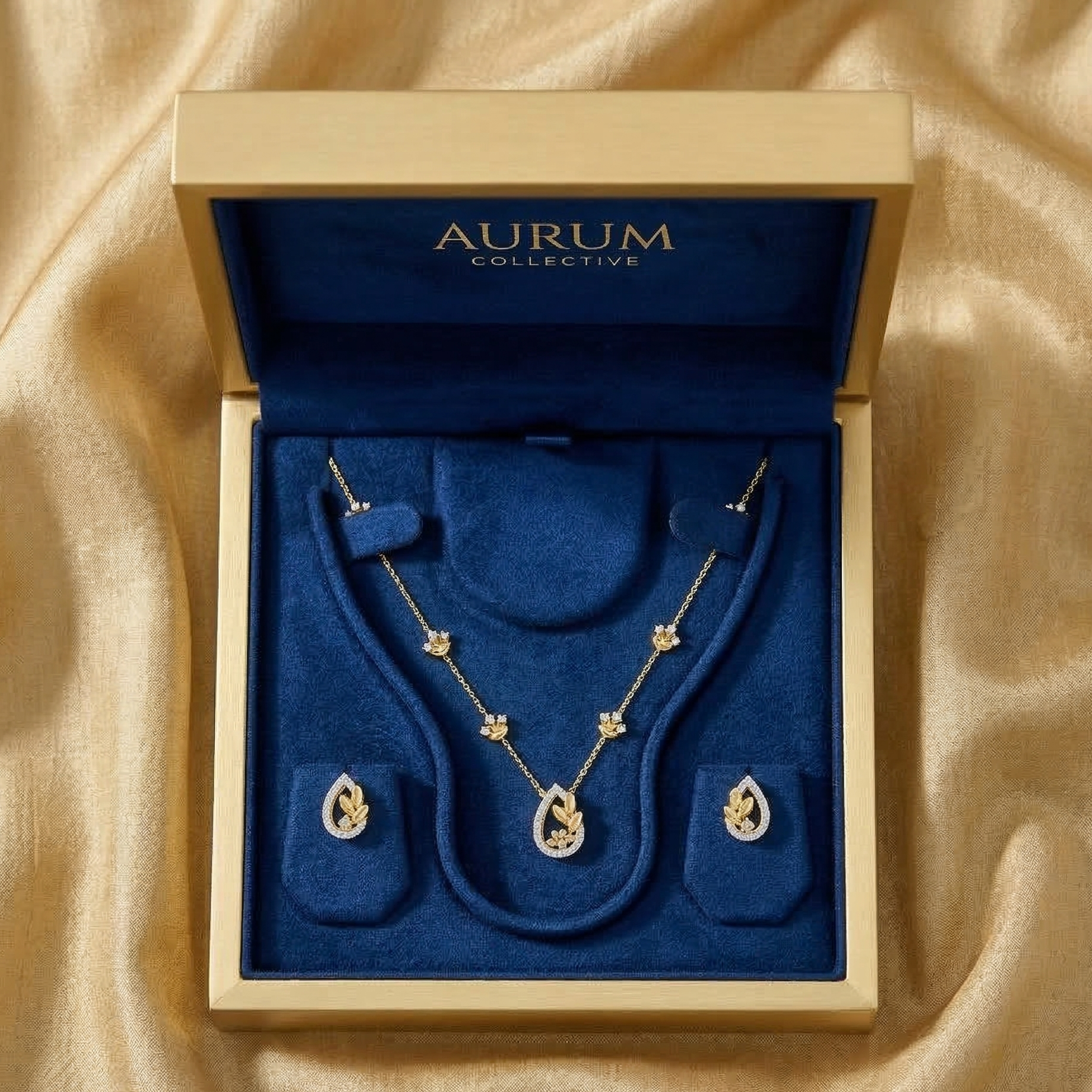 Luxury Diamond Shine Necklace Set