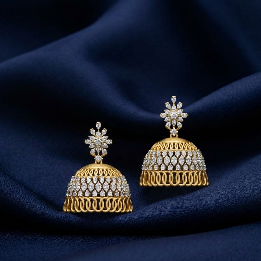Dainty Solitaire Diamond Earrings for Women - 3