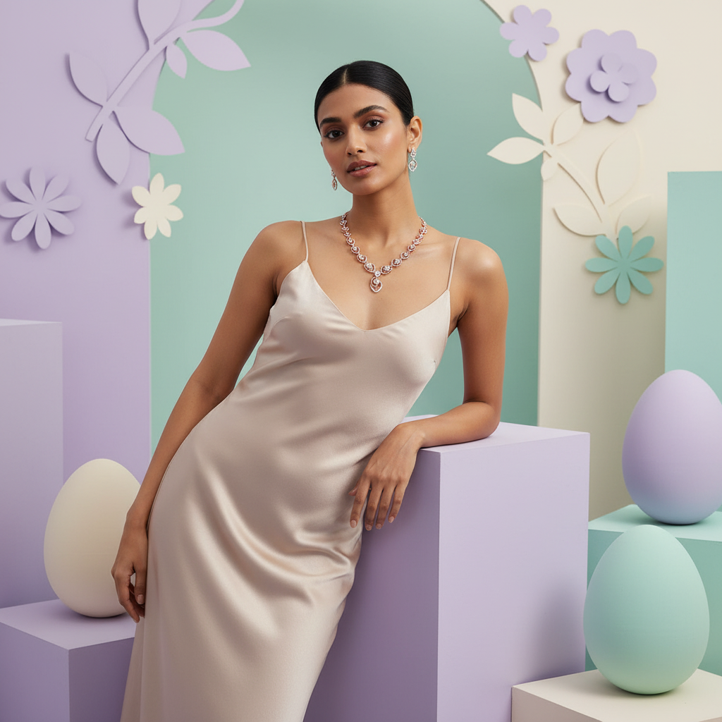 Shimmering Diamond Radiance Necklace Set - 3