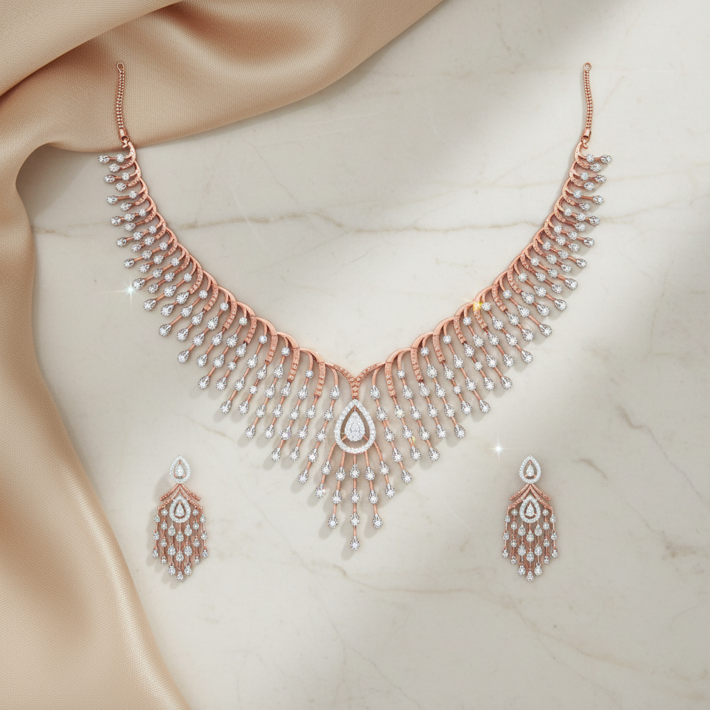 Classic Diamond Glow Necklace Set