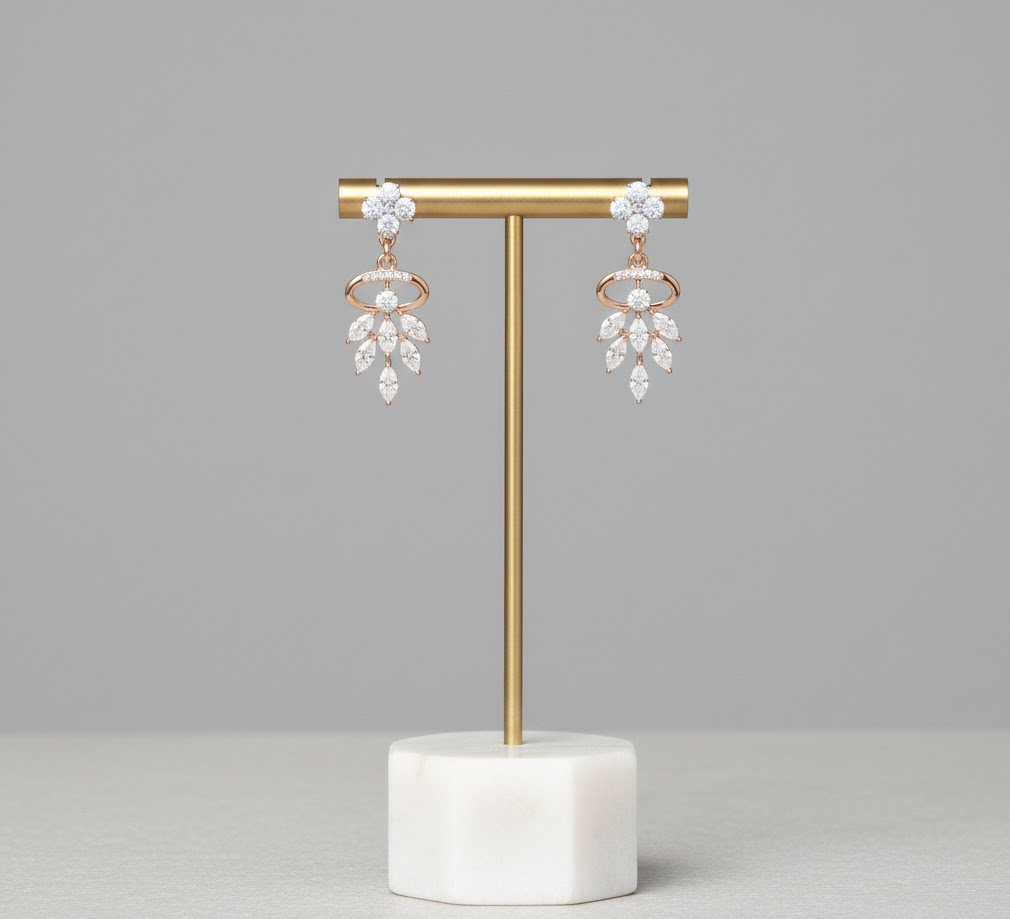 Diamond Aura Dangler Earrings