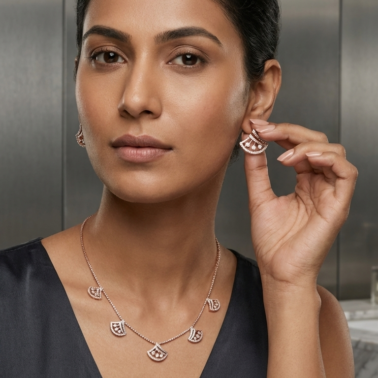 Regal Diamond Elegance Necklace Set - 4