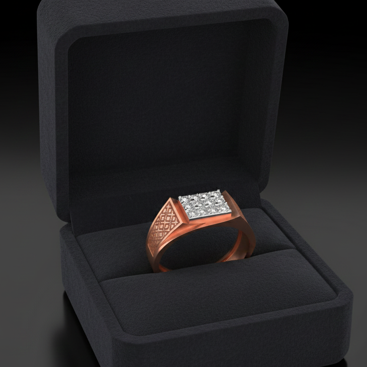 Luxe Noble Authority Diamond Gents Ring