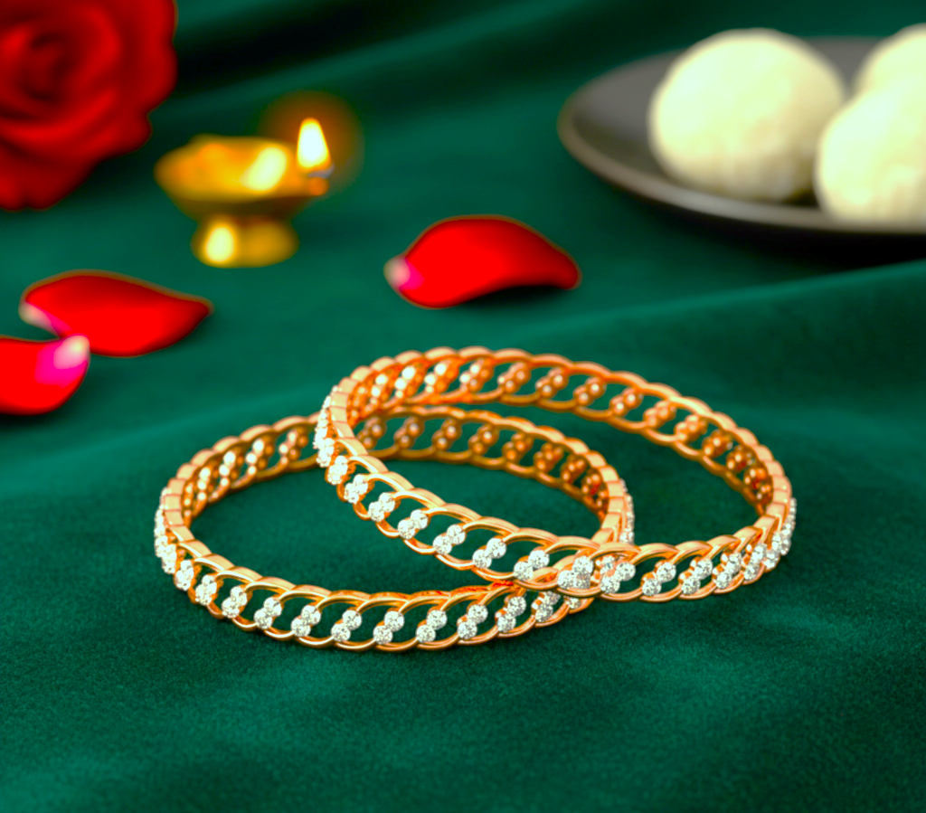 Lyra Geometric Diamond Bangle