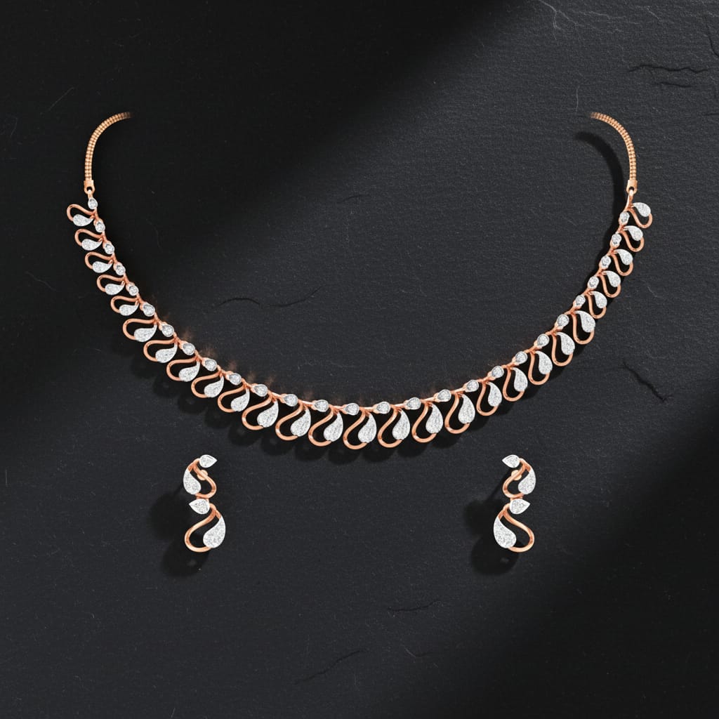 Imperial Diamond Aura Necklace Set