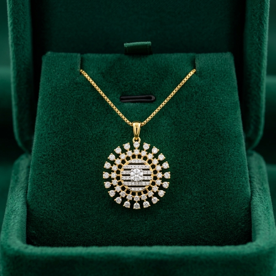 Diamond Petal Symphony Pendant - 3