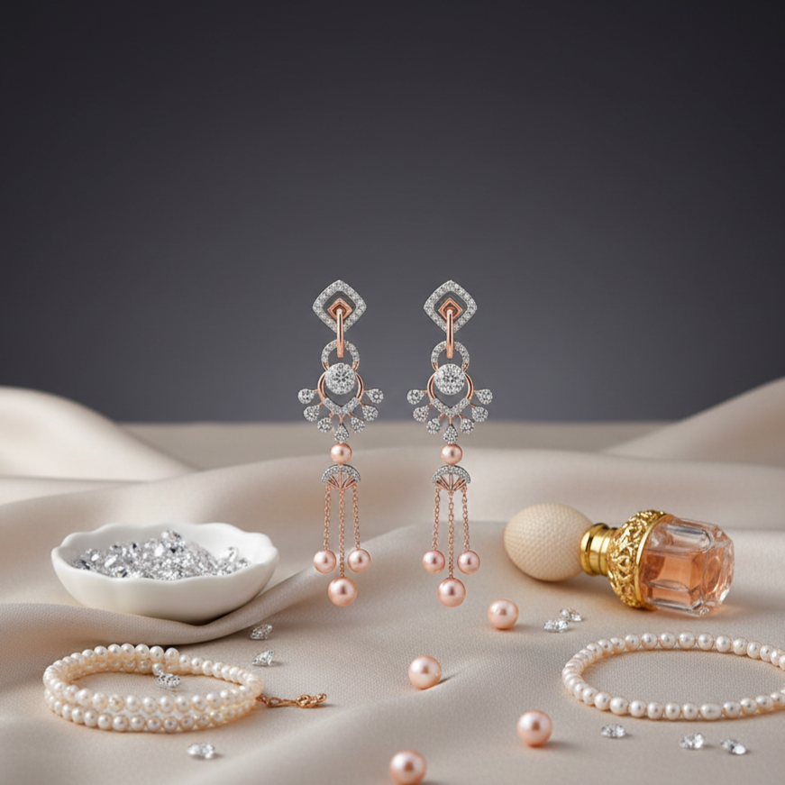 Avenor Spark Diamond Dangler Earrings