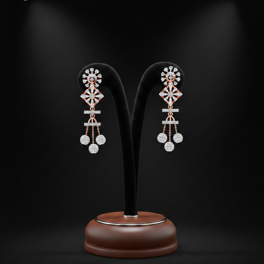 Vellora Grace Diamond Dangler Earrings