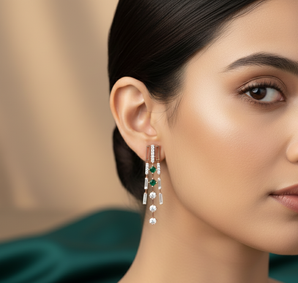 Lumora Elegance Diamond Danglers - 3