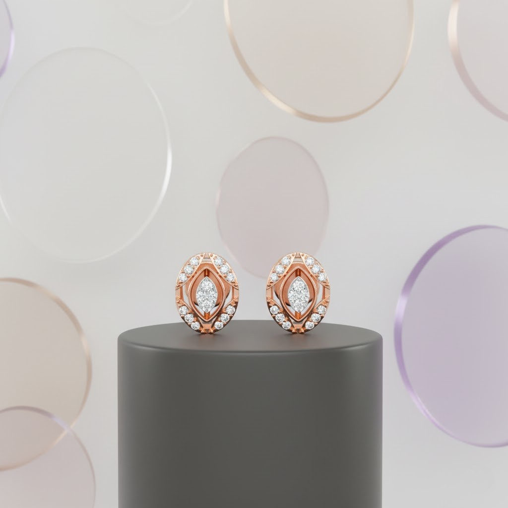 Royal Elegant Diamond Studs - 3