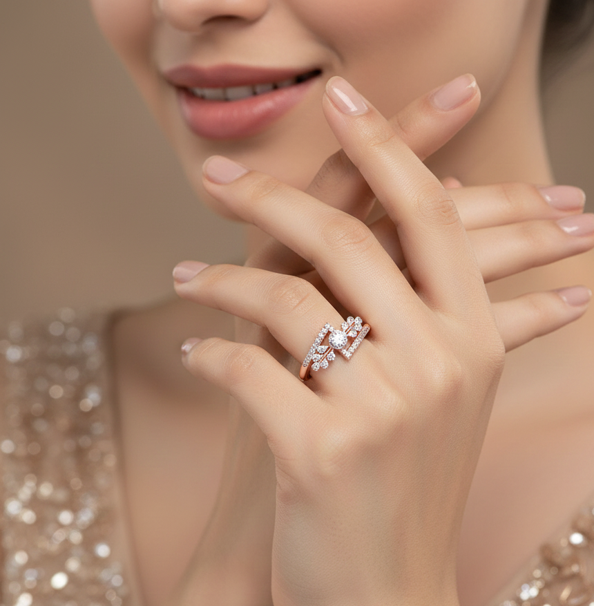 Empress Halo Ivy Diamond Ring - 3