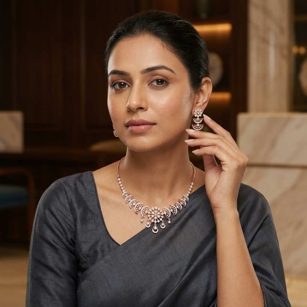 Velvet Diamond Charm Necklace Set - 4