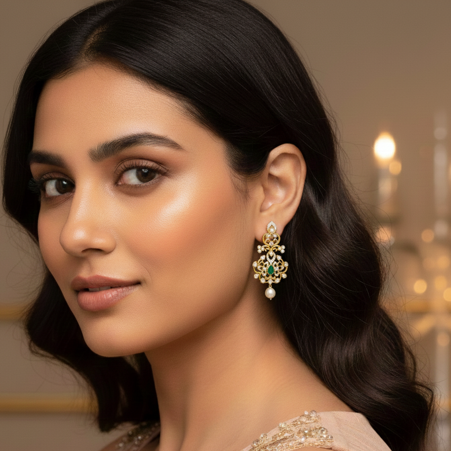 Radiant Diamond Dangling Earrings