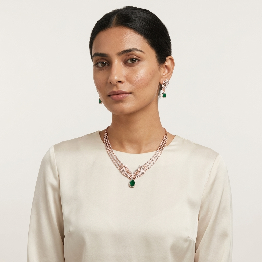 Velvet Diamond Radiance Necklace Set - 4