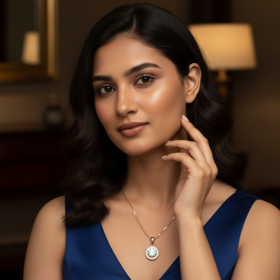 Elegant Teardrop Diamond Pendant - 3