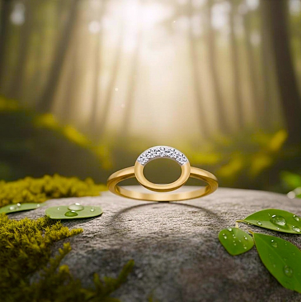 Aura Open Halo Diamond Ring