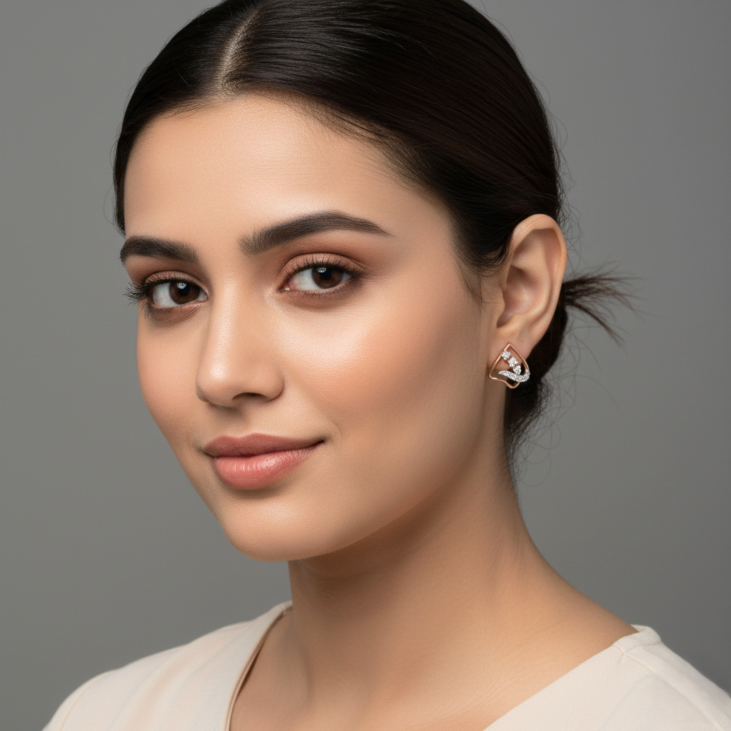 Luxe Brilliance Diamond Stud Earrings