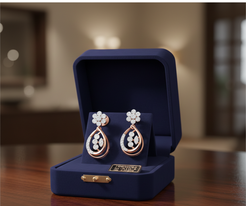 Noirella Spark Diamond Drop Earrings