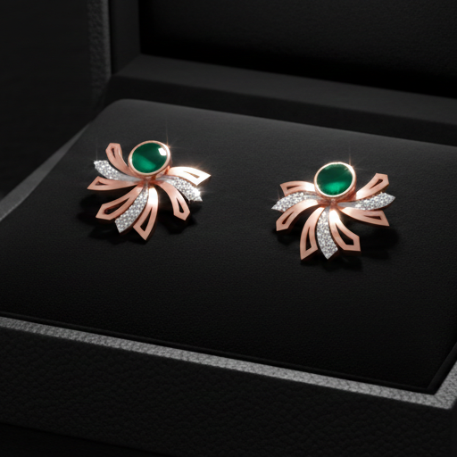Fine Spark Diamond Pendant Earrings