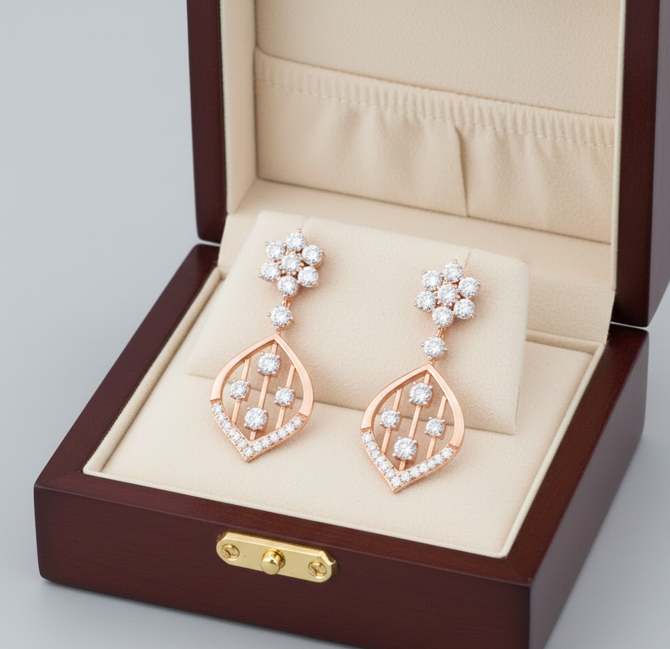 Poise Glow Diamond Dangler Earrings