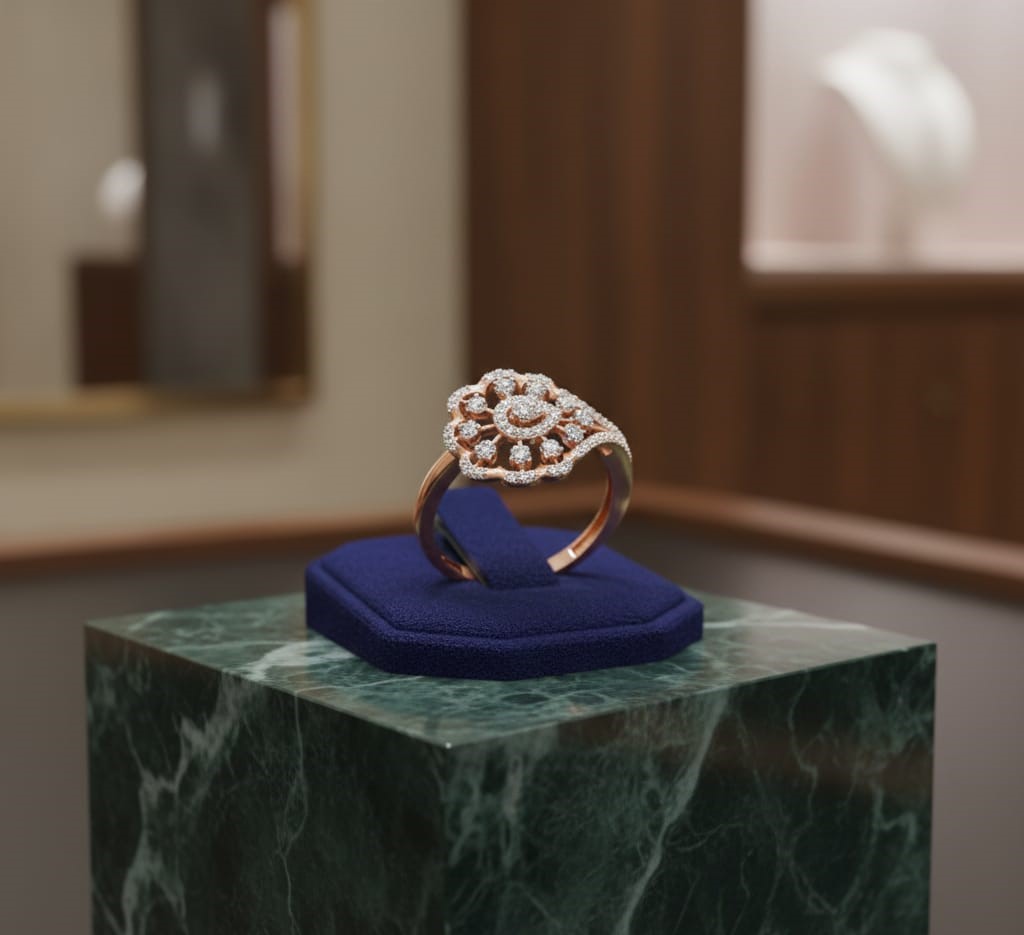 Refined Bloom Diamond Ladies Ring