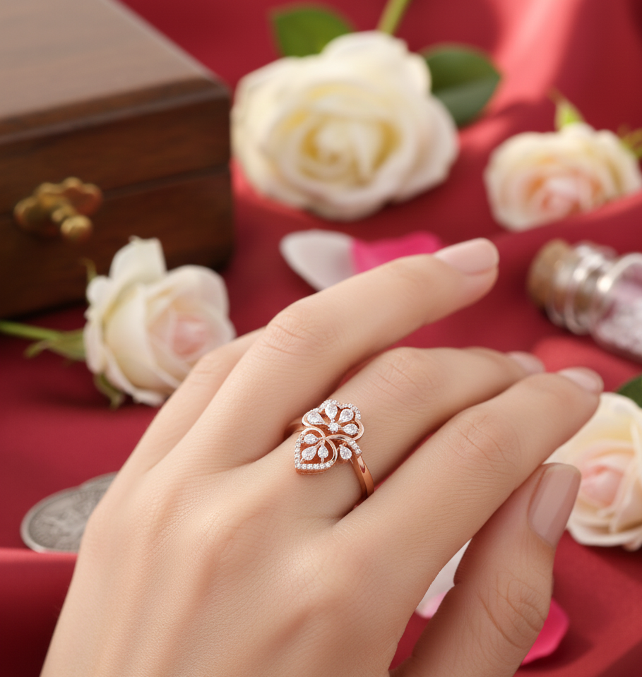 Luxe Regal Ivy Crest Diamond Ring
