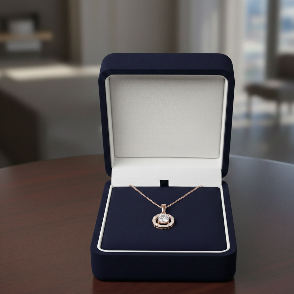 Sleek Brilliance Diamond Pendant