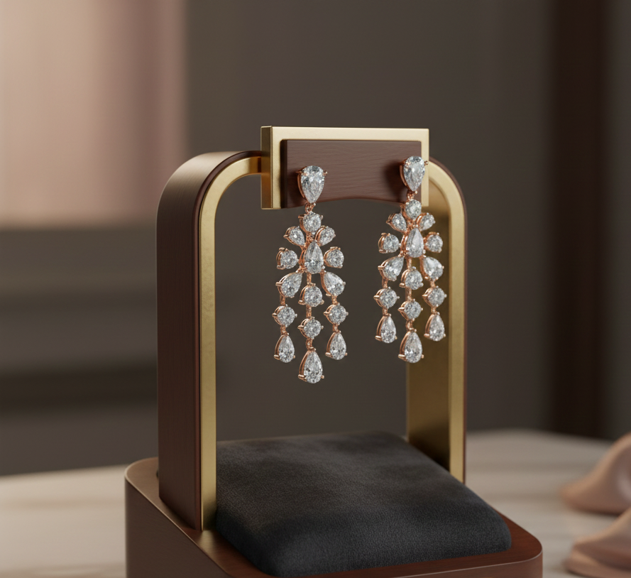Opalyn Spark Diamond Danglers