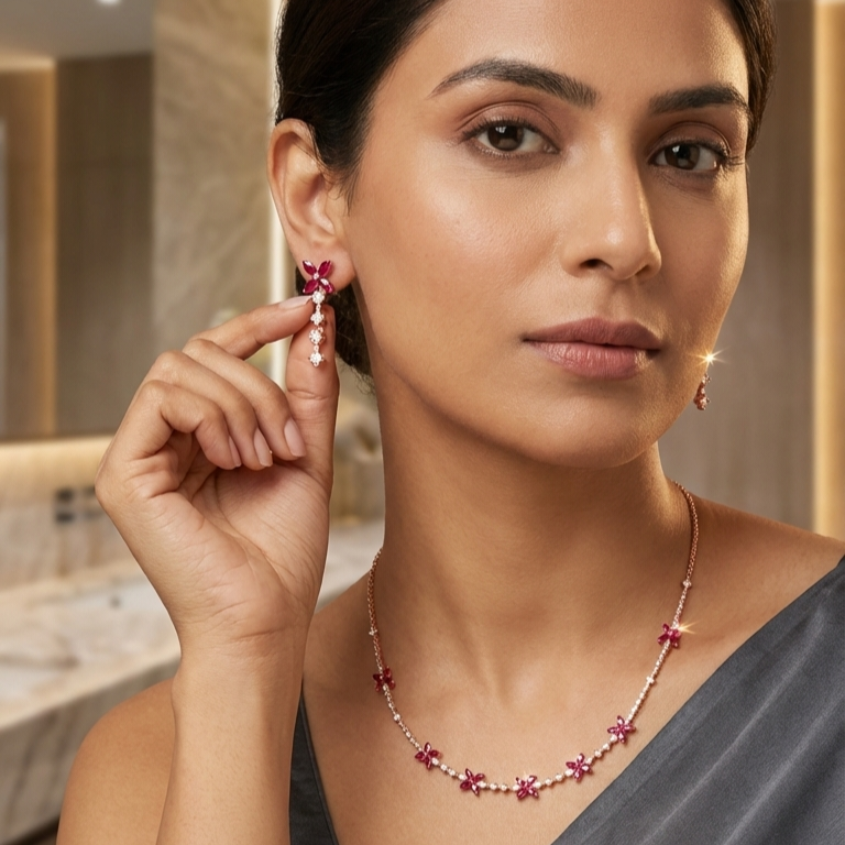 Modern Diamond Grace Necklace Set - 3