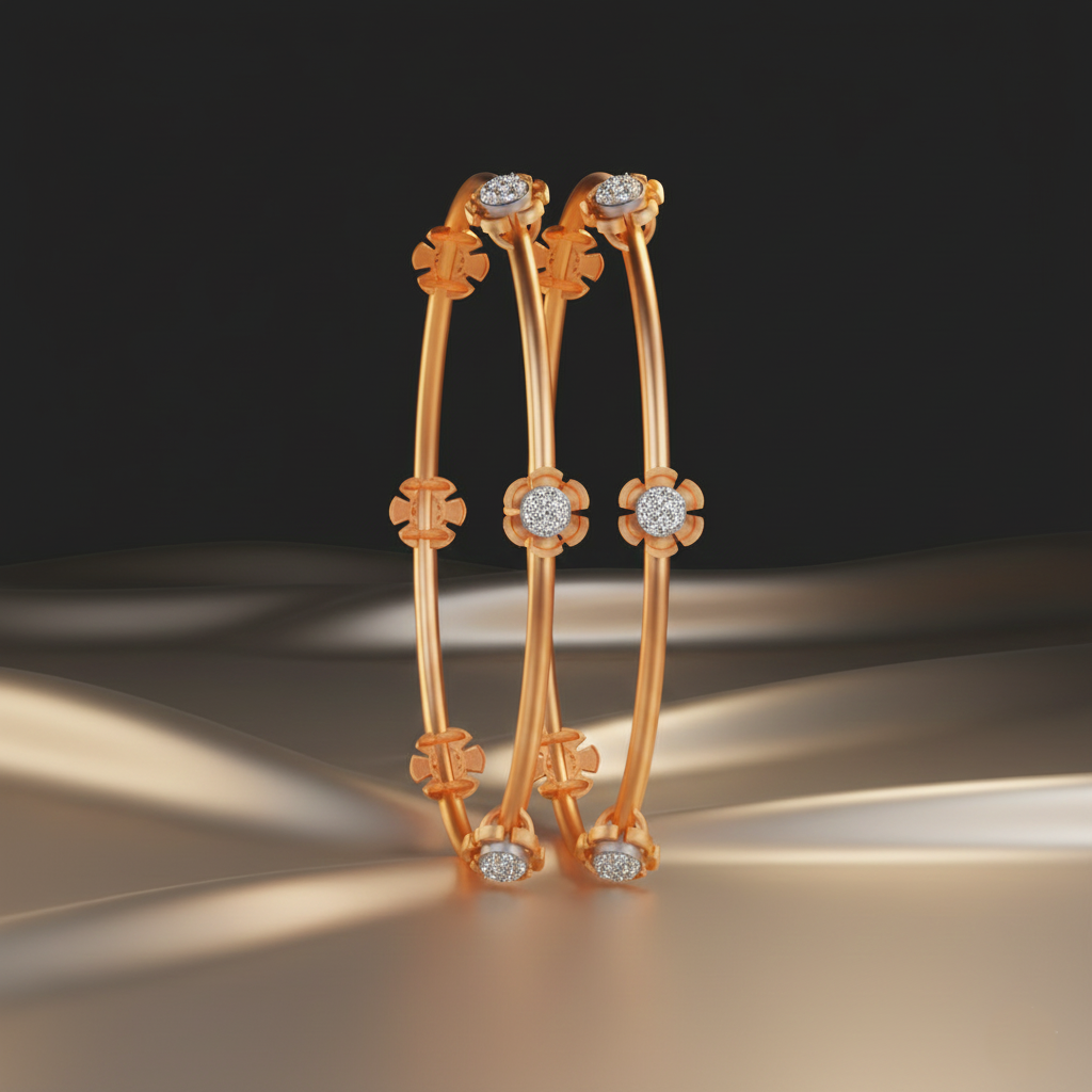 Crystal Ember Diamond Bangle