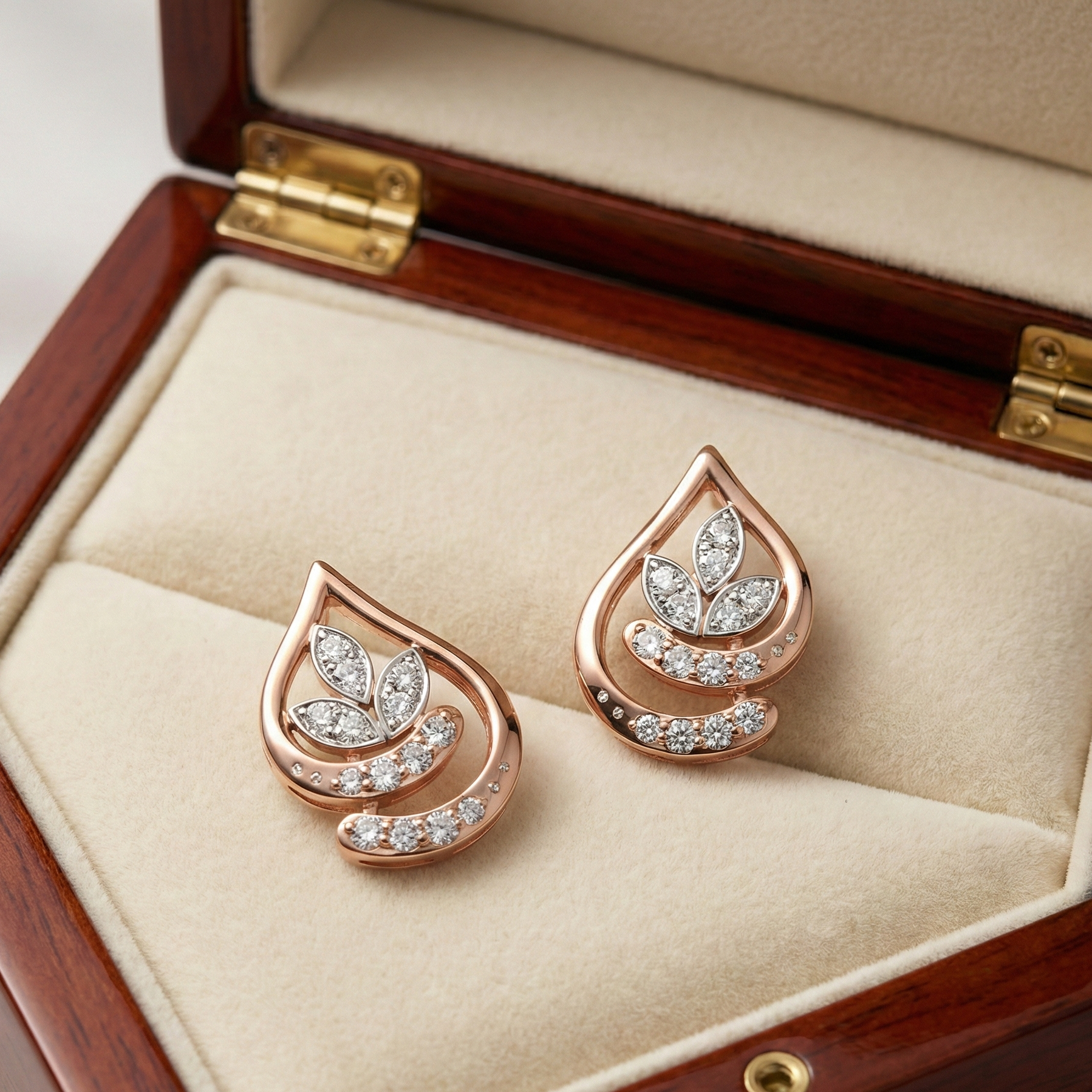 Diamond Emblem Pendant Earrings