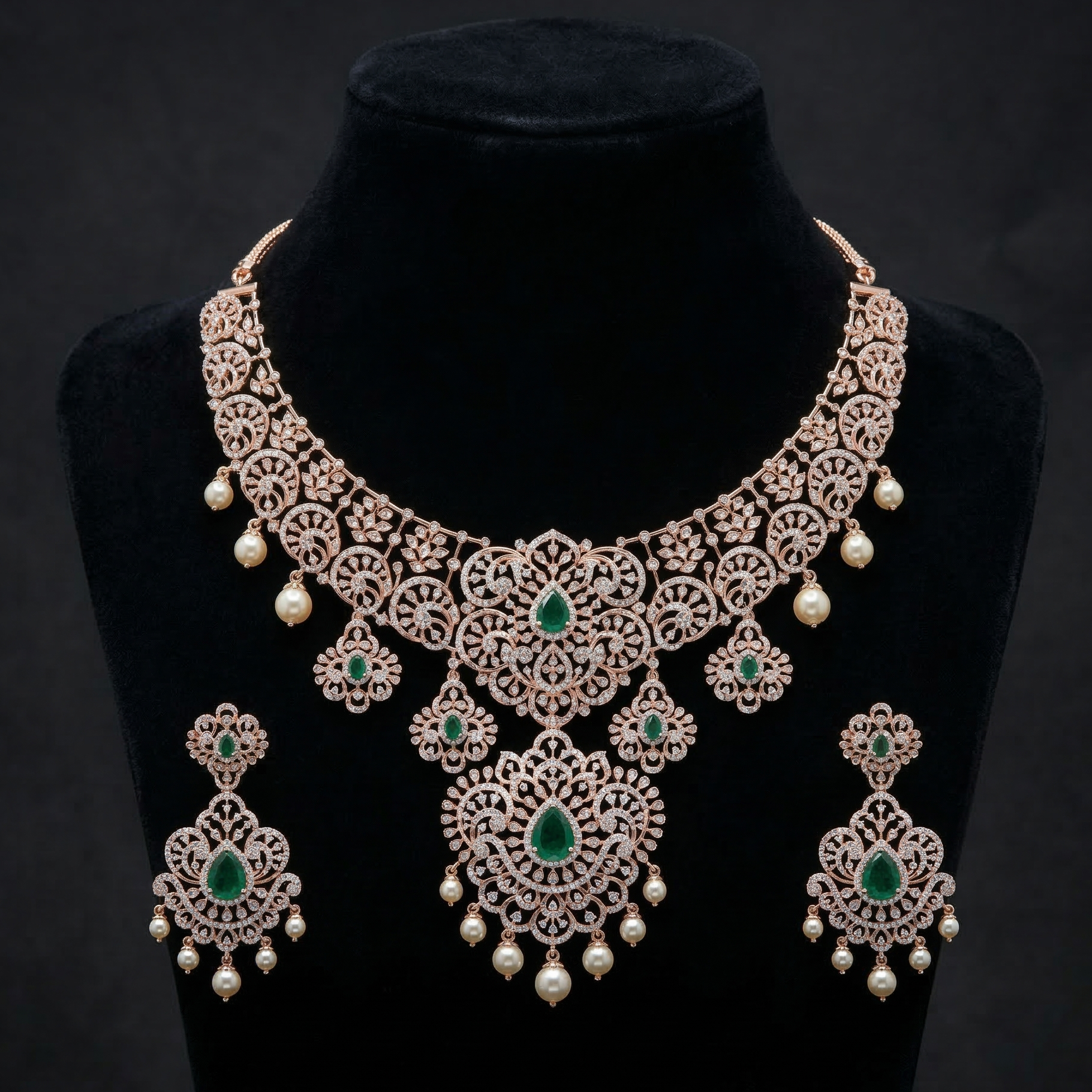Exquisite Diamond Bridal Jewellery Set