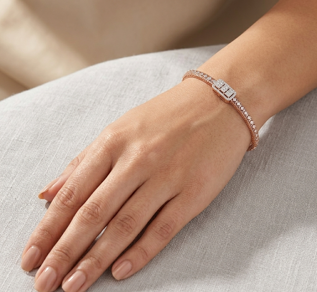 Diamond Box Chain Bracelet