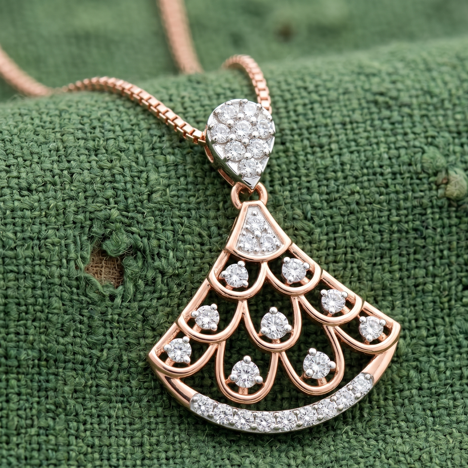 Whisperleaf Diamond Pendant