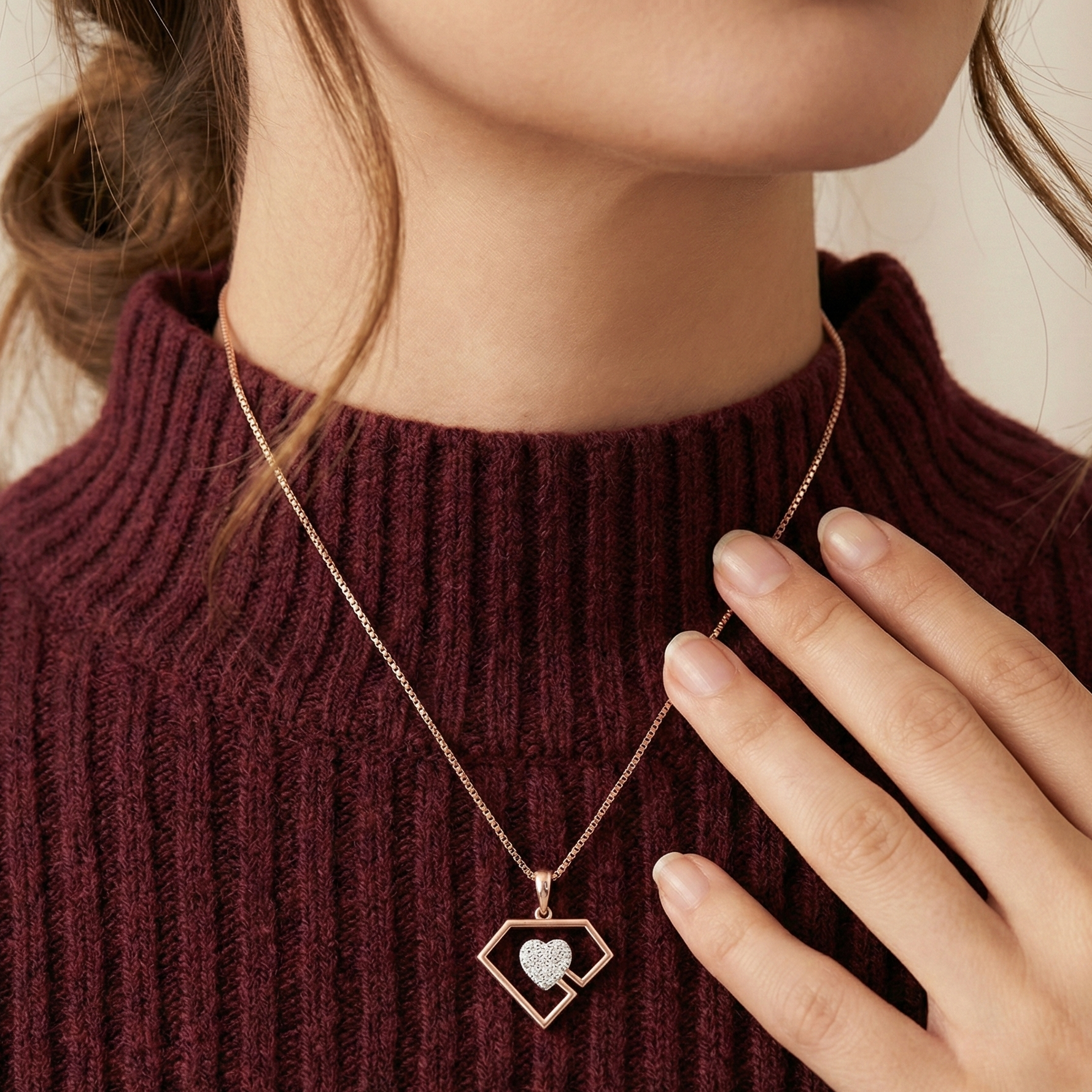 Diamond Grace Drop Pendant