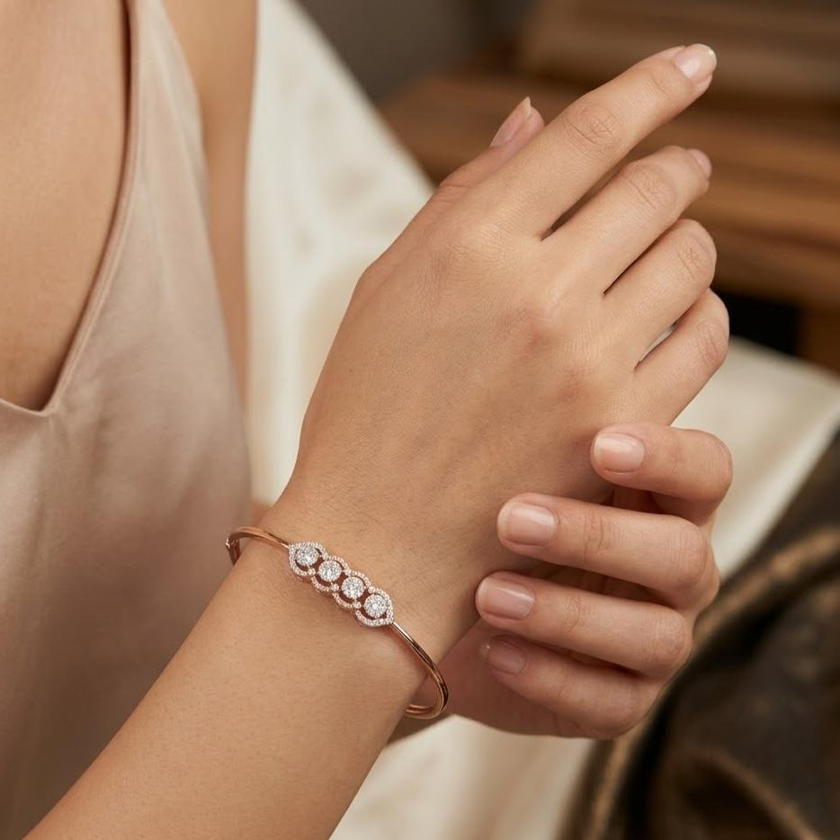 Diamond Paperclip Bracelet