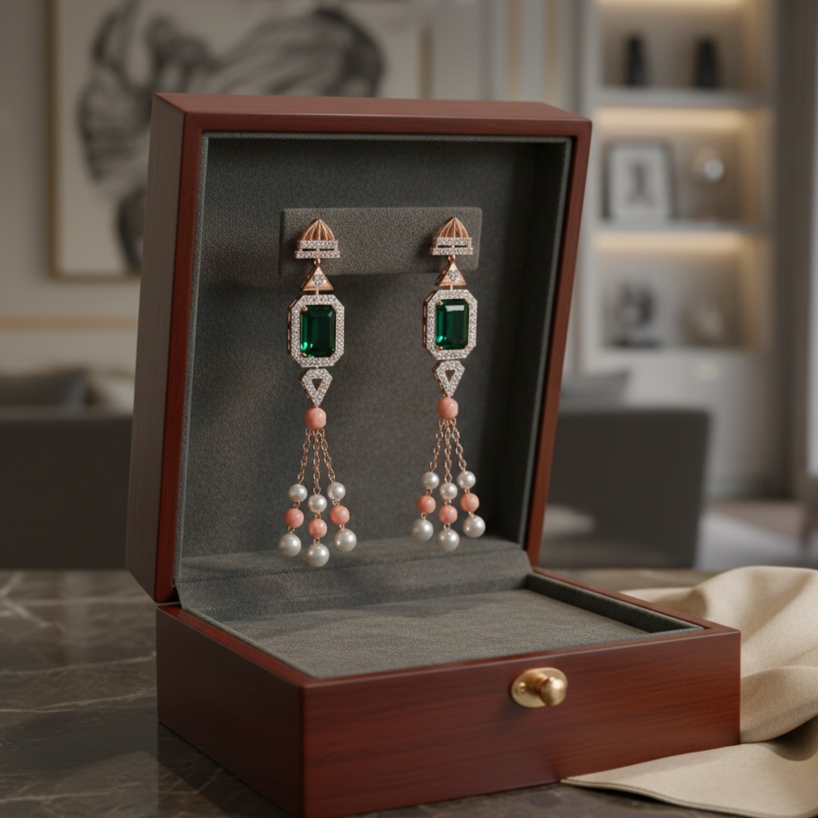 Orlina Grace Diamond Dangler Earrings