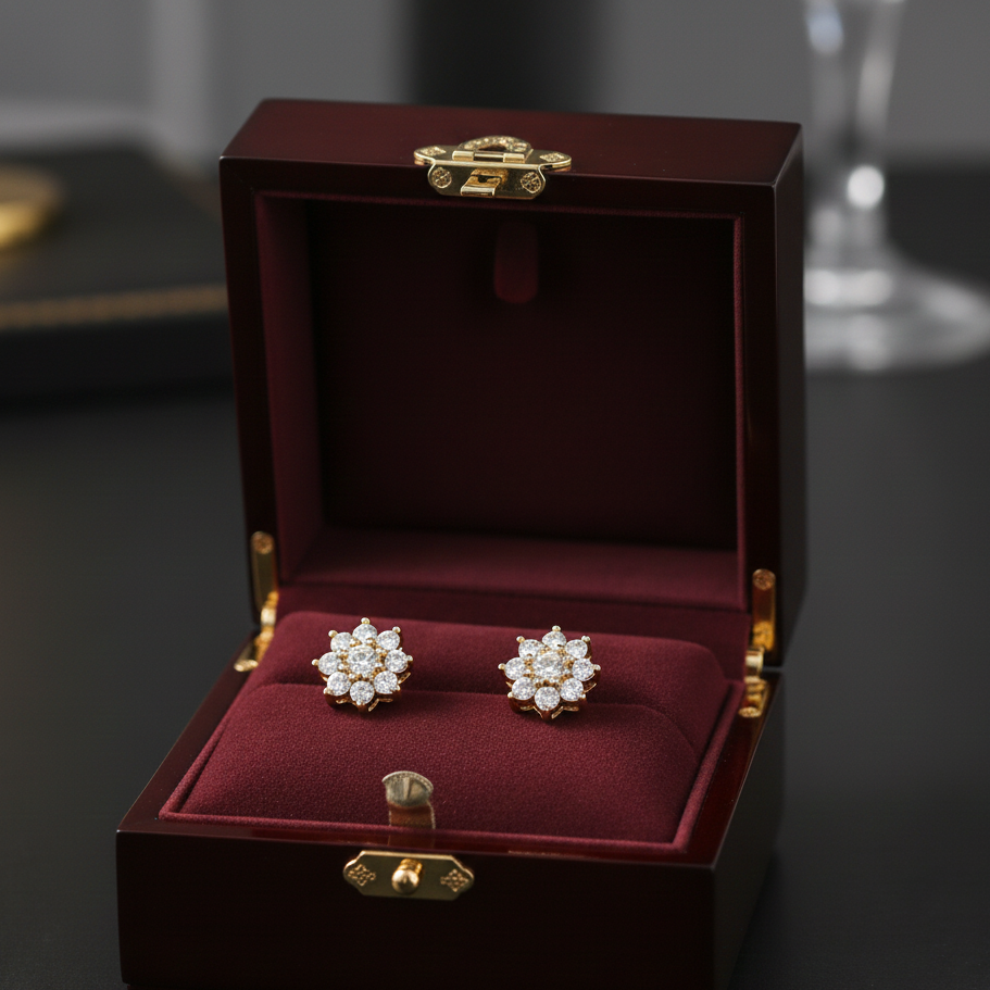 Luxury Daily Wear Diamond Stud Earrings