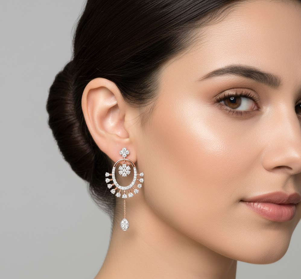 Diamond Whisper Dangler Earrings