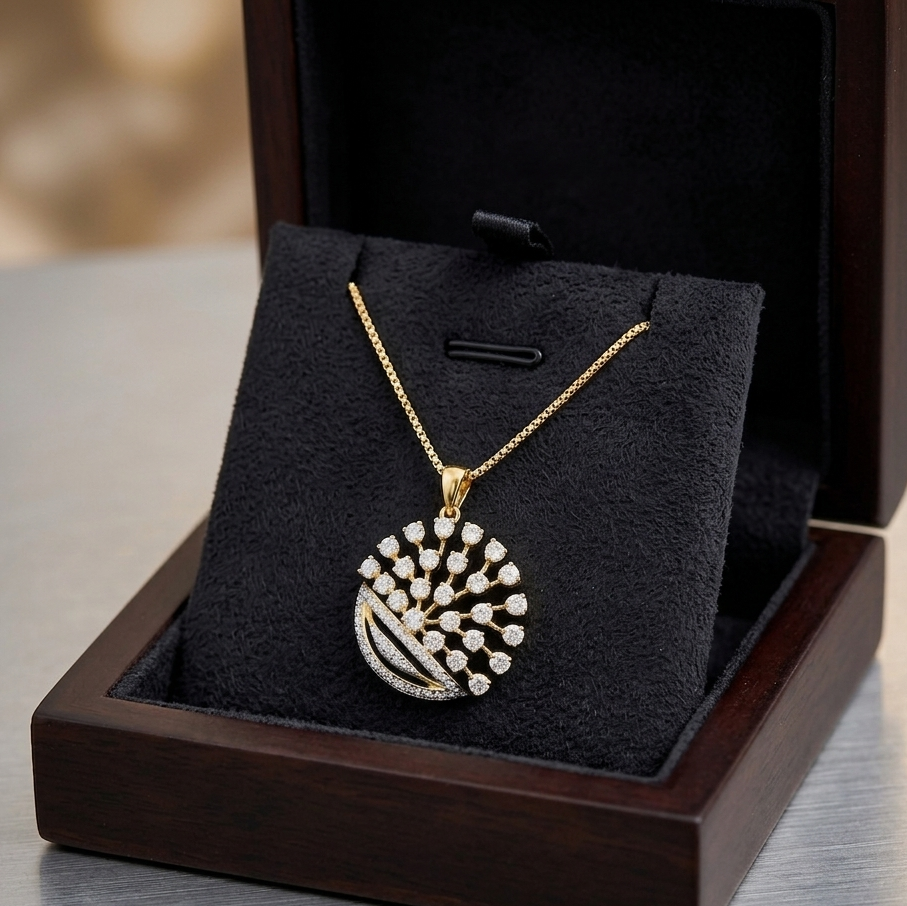 Diamond Aurora Vine Pendant