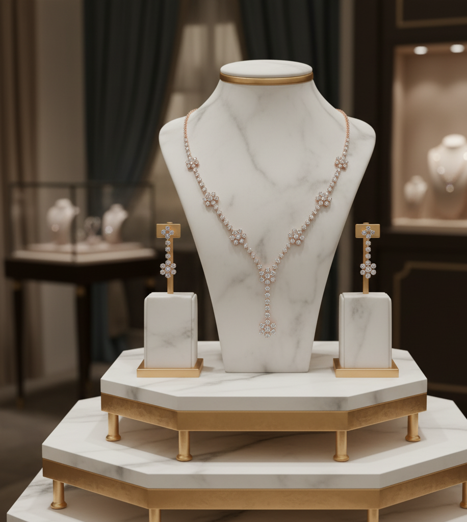 Glitter Luxe Diamond Necklace for Weddings
