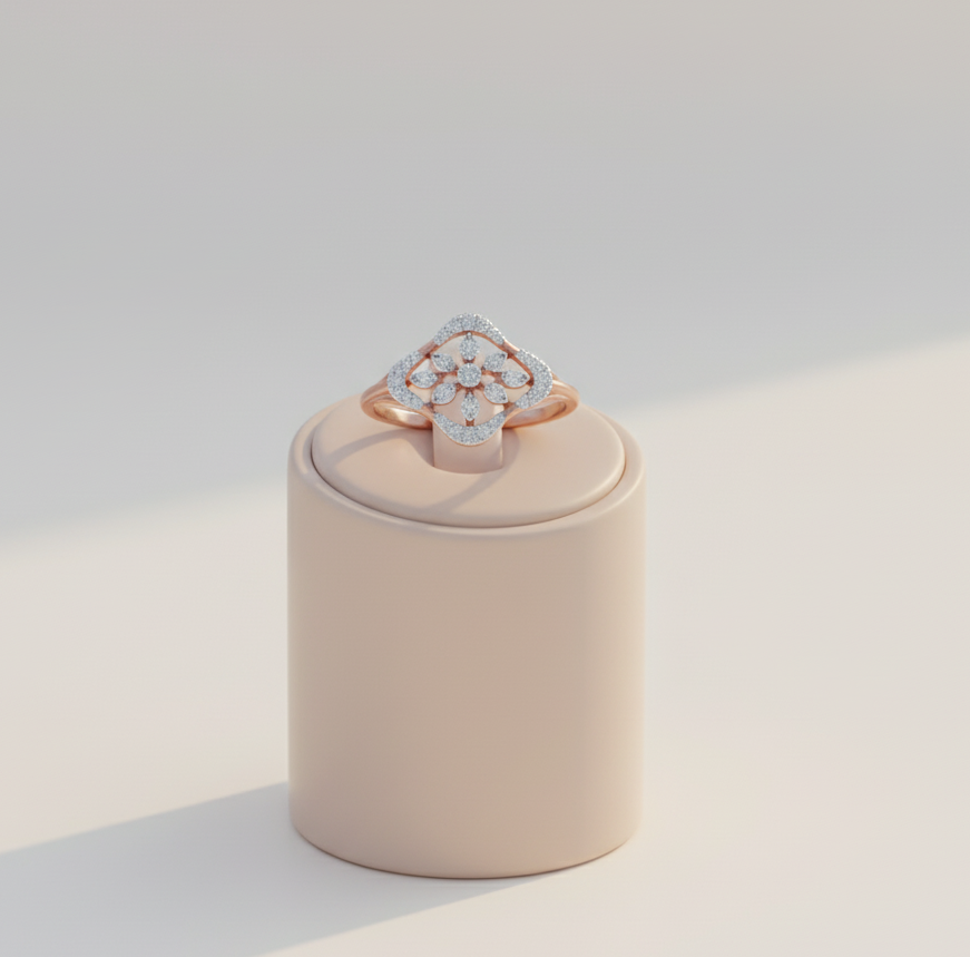 The Diamond Petal Ring