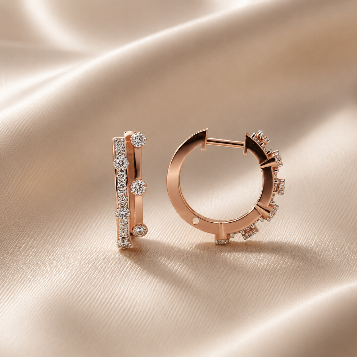 Classic Diamond Bali Earrings for Women