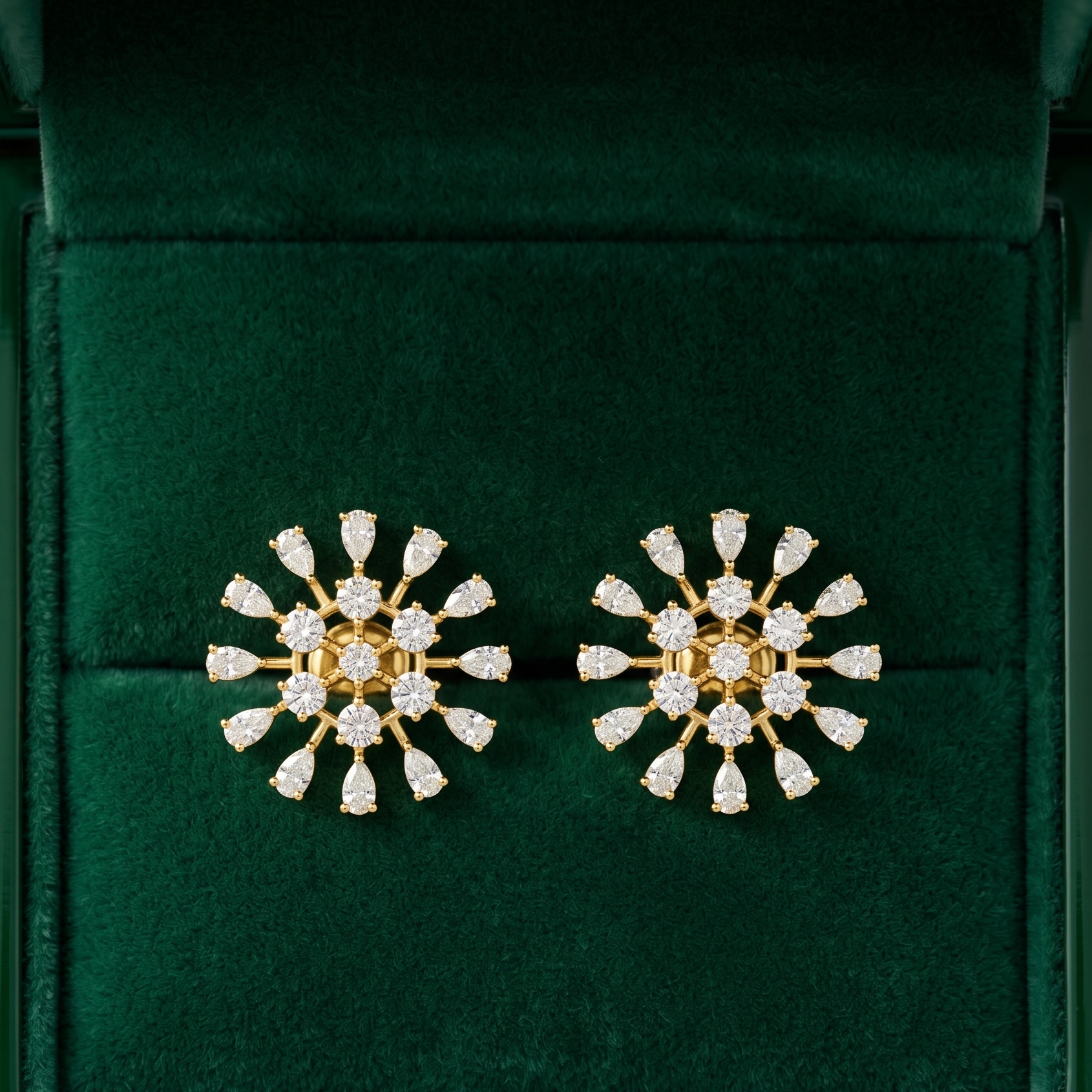 Crystal Gleam Diamond Earrings - 3