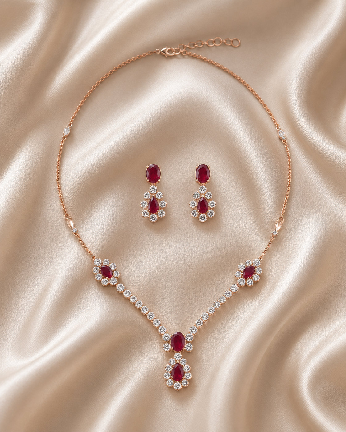 Celestial Elegance Diamond Necklace Set