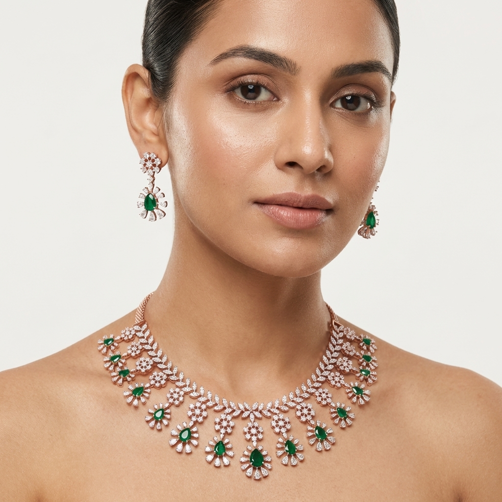 Heritage Diamond Wedding Necklace Set - 3