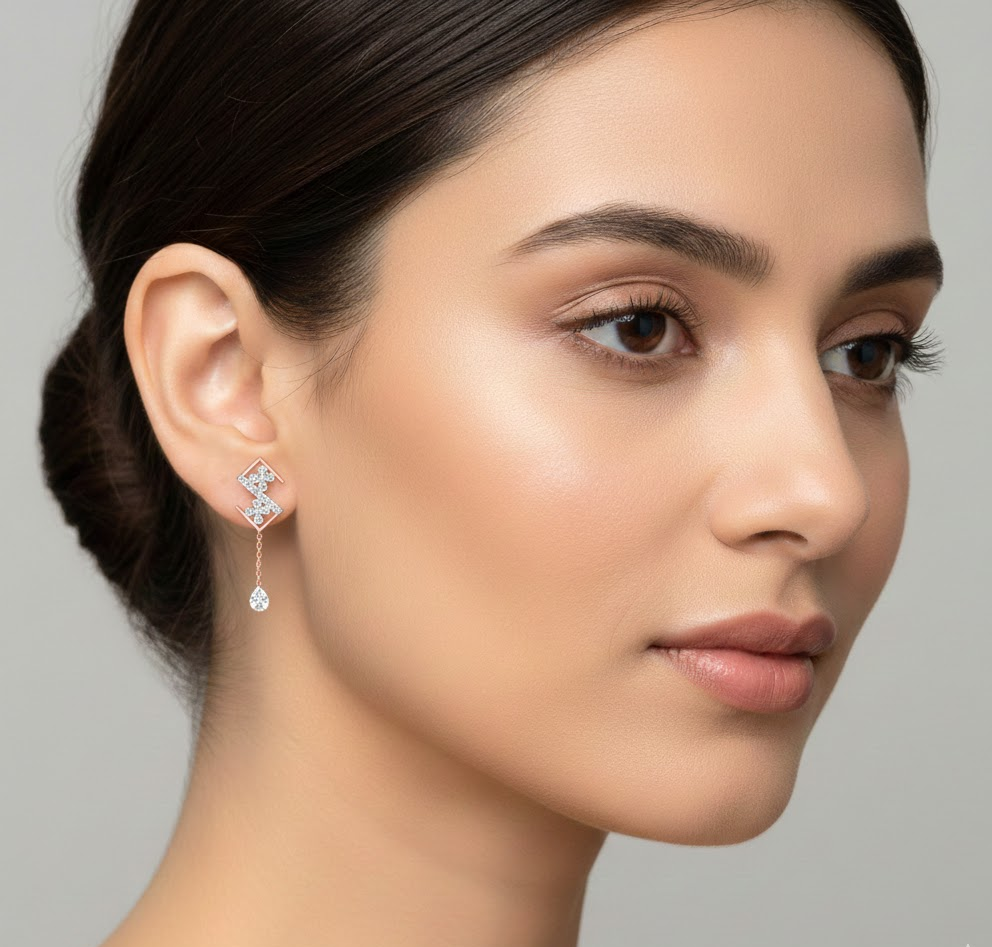 Lustre Bloom Diamond Danglers