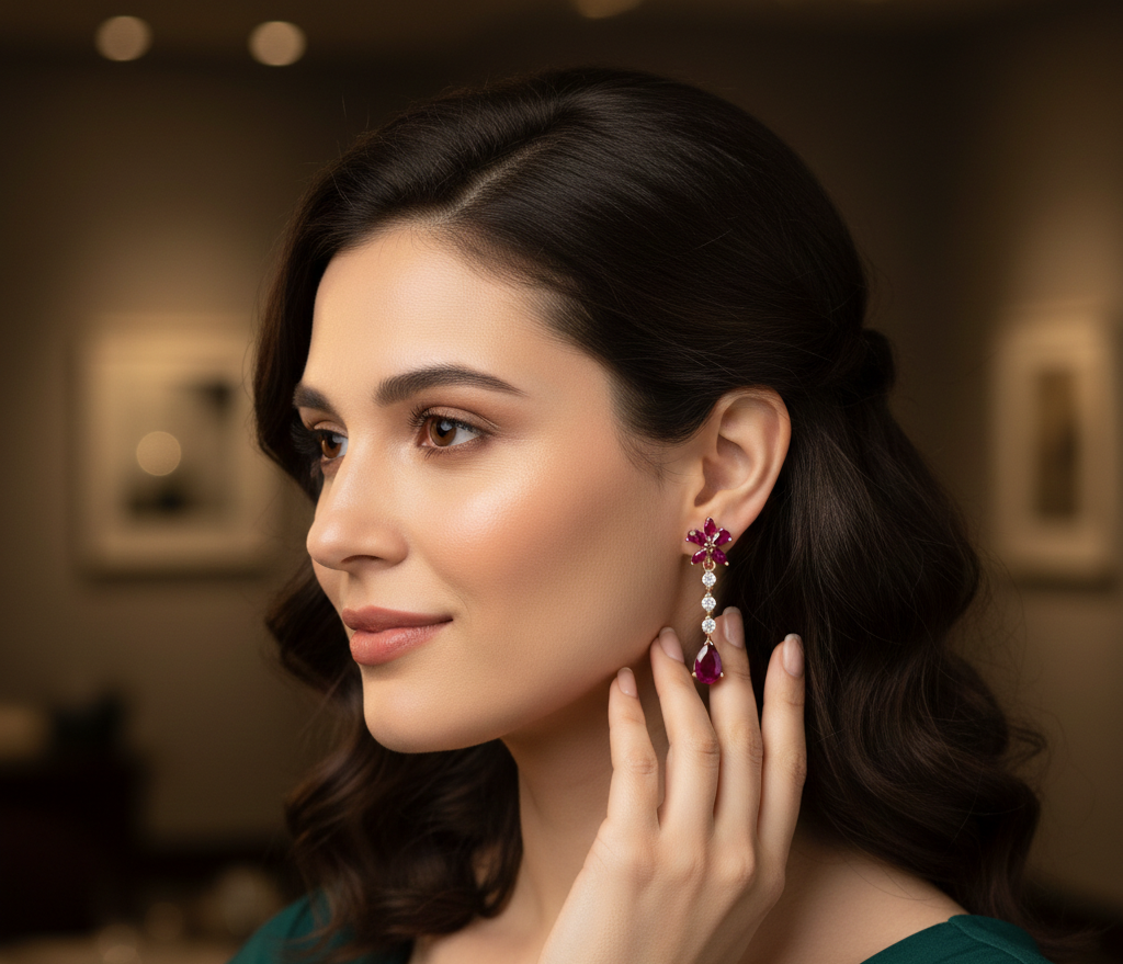 Elowen Radiance Diamond Drop Earrings